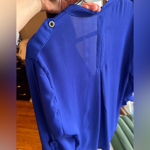 Suzy Shier Royal Blue Blouse - Picture 4 of 4